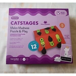 Catstages Melon Madness Puzzle Play Interactive Food Puzzle 12 Treat Cups